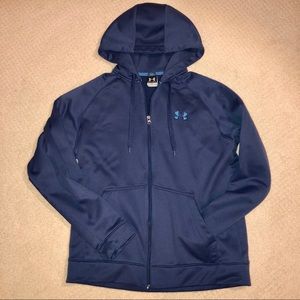 Men’s Navy Under Armour zip up hoodie/sweatshirt